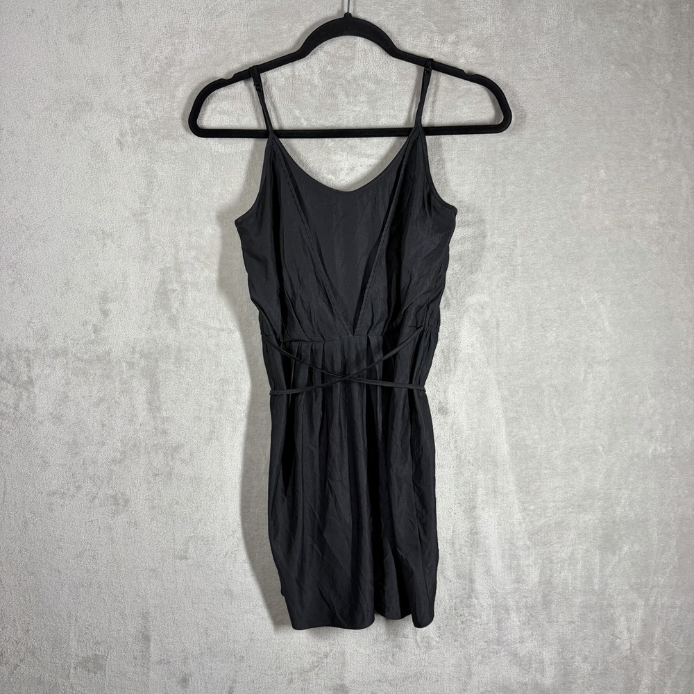 Rebecca Taylor Spaghetti Strap Faux Wrap Mini Slip Dress Size S Minimalist Chic